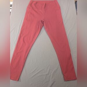 Red High-Waisted Leggings
